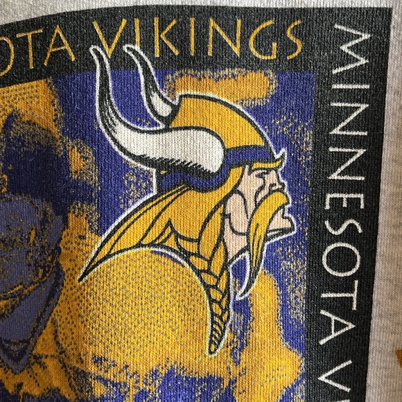 Minnesota Vikings 1994 Team NFL Magic Johnson Athletic Sweater Cut-Off NFLP - XL - Picture 9 of 9